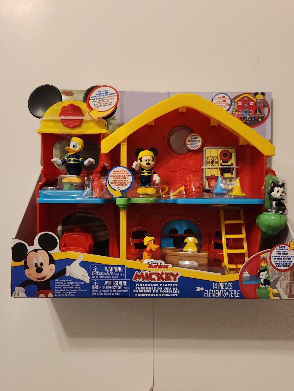 Disney Junior Mickey Mouse Firehouse 14pc Playset With Firehouse Sounds New Gift